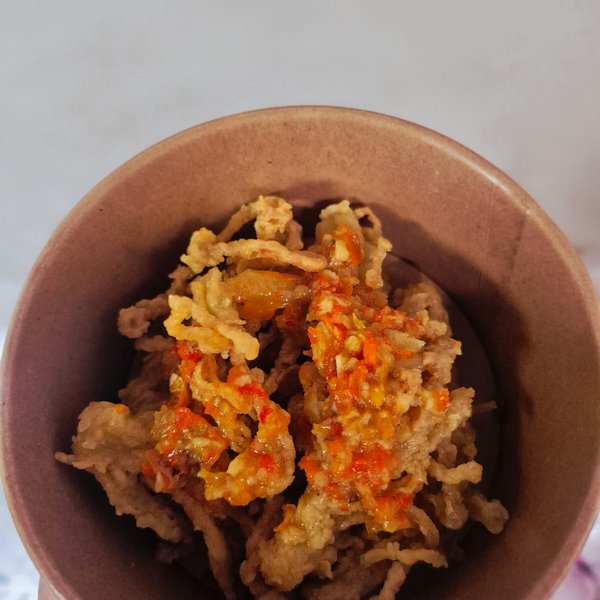 Jamur krispi sambel korek